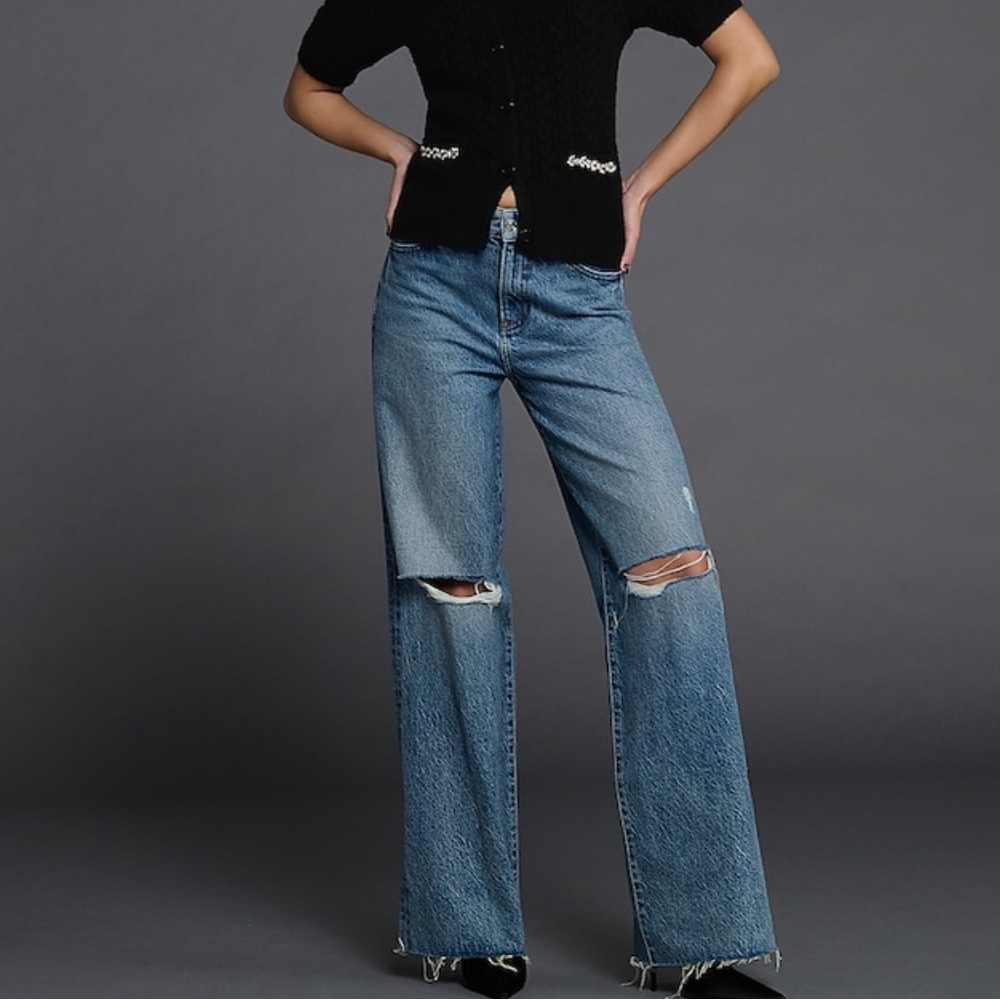 NWOT Express High Waisted Wide Leg Jeans